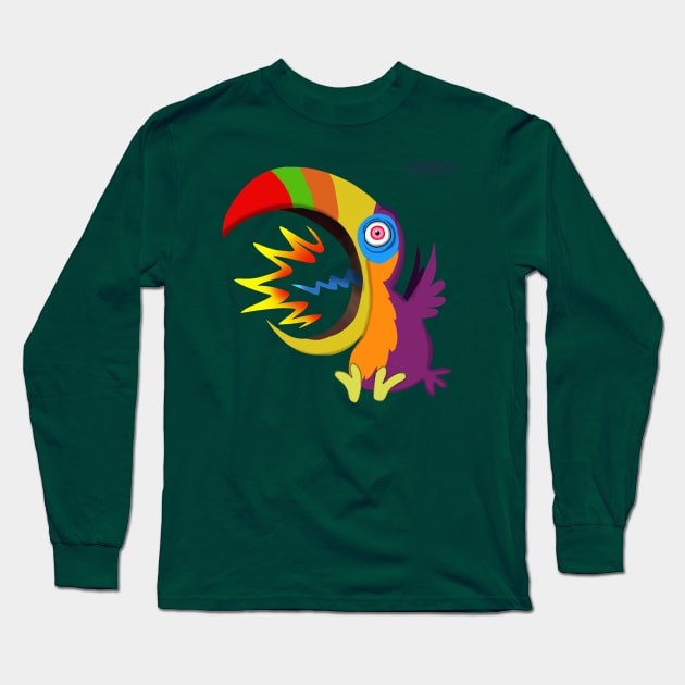 Screaming Toucan Long Sleeve T-Shirt by wolfmanjaq